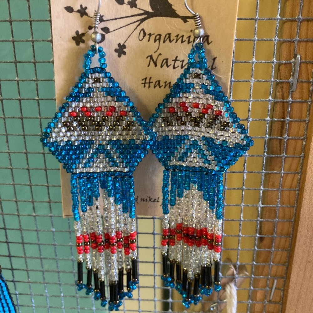 Beaded Thunderbird Earrings